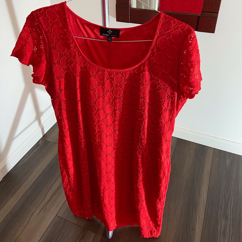 Ronni Nicole red dress